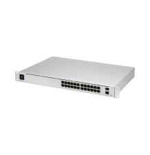 UniFi Switch USW-Pro-24, Capa 3 de 24 puertos Gigabit RJ-45 + 2 puertos 1/10G SFP+, pantalla informativa