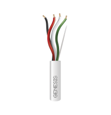 Bobina de 305 Metros (1000 Pies) / Cable de Cobre / 4 x 18 AWG / Riser / Color Blanco / Para Aplicaciones de Alarmas de Intrusió