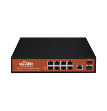 Switch Administrable de 8 puertos Gigabit Ethernet con PoE 802.3 af/at y 24V Pasivo + 2 SFP Gigabit, 150 W