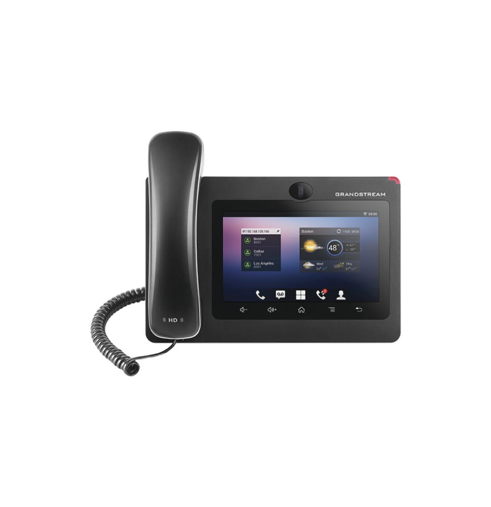 TelÃ©fono IP GrandStream Empresarial para Videoconferencias con Android 7, 16 lineas, procesador 4 nucleos