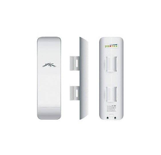 NanoStation airMAX M2 CPE,  hasta 150 Mbps, frecuencia 2 GHz (2412-2462 MHz) con antena integrada de 11 dBi