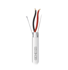 Bobina de 305 Metros (1000 Pies) de Cable 2 x 22 AWG BLINDADO / RISER / Color Blanco / Para Aplicaciones de Audio, Seguridad y C