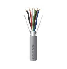 Bobina de 305 Metros (1000 Pies) de Cable 6 x 22 AWG / Blindado / Plenum de Color Gris / Aplicaciones de Audio, Seguridad y Cont