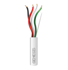 Bobina de 152 Metros (500 Pies) / Cable de Cobre / 4 x 18 AWG / Riser / Color Blanco / Para Aplicaciones de Alarmas de Intrusión