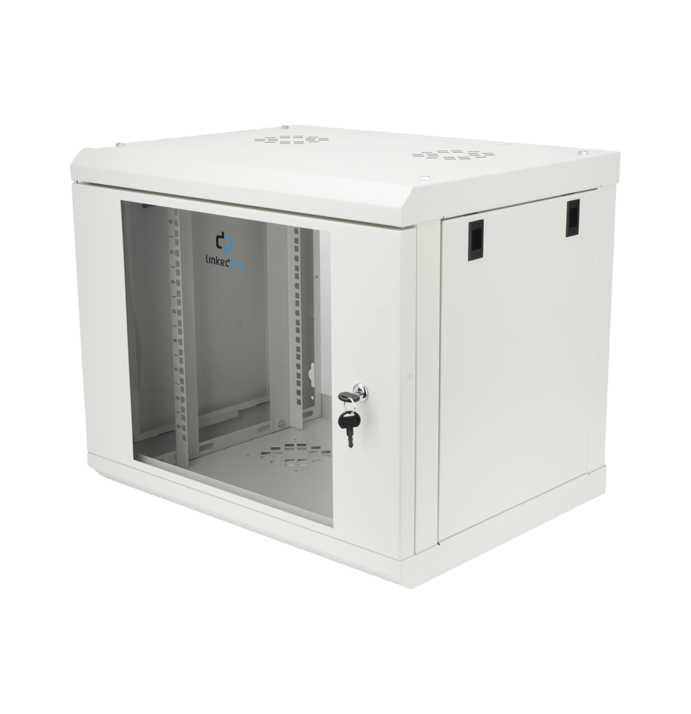 Gabinete de Pared 9U con Puerta de Cristal Templado - Rack 19'' - Compra Online