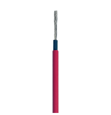 Cable Fotovoltaico Rojo / Cobre Estañado / 6 mm² (10 AWG) / 2000V / Rollo 100m / UL 4703 y TUV