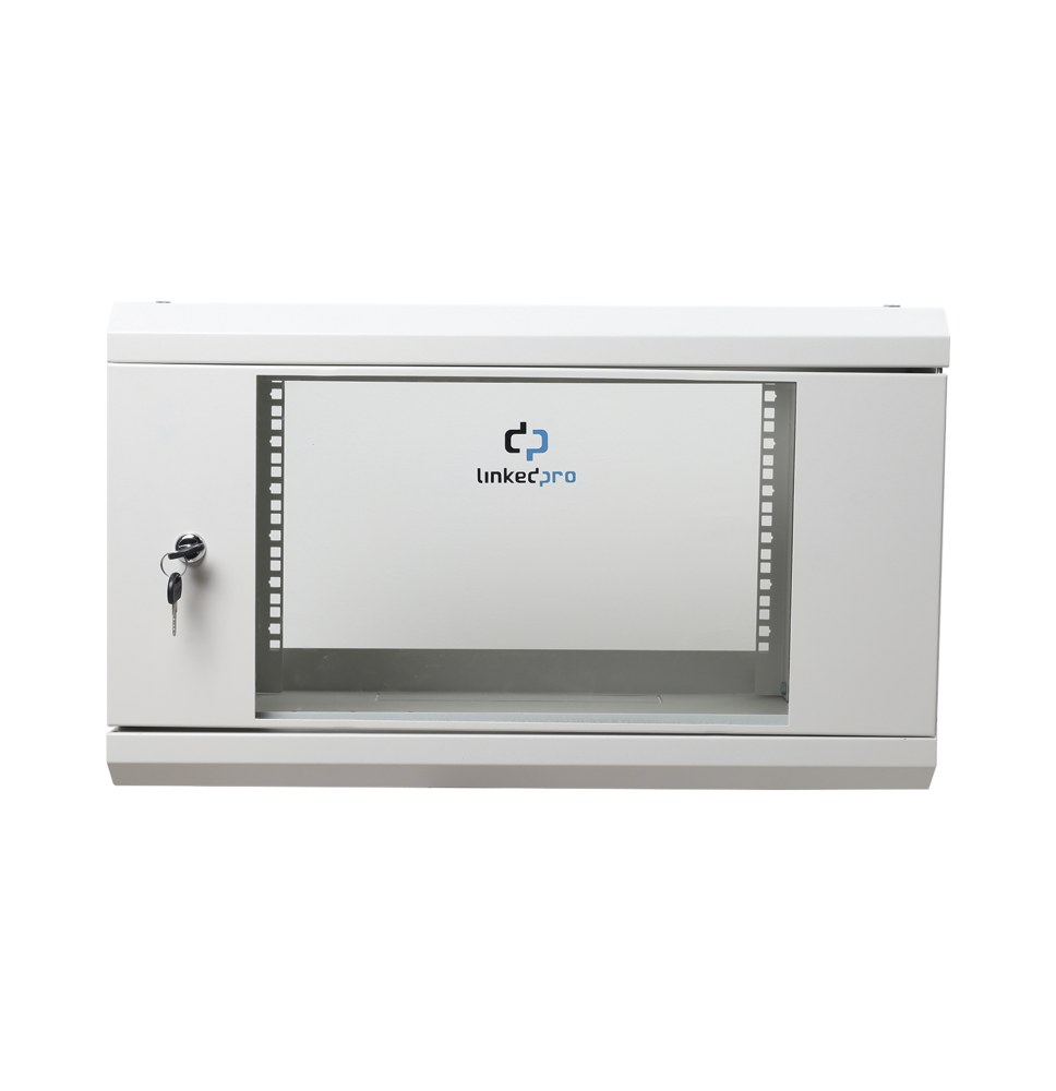 Gabinete de Pared 6U Cristal Templado - Rack de 19''