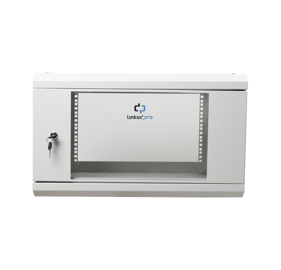 Gabinete de Pared 6U Cristal Templado - Rack de 19''