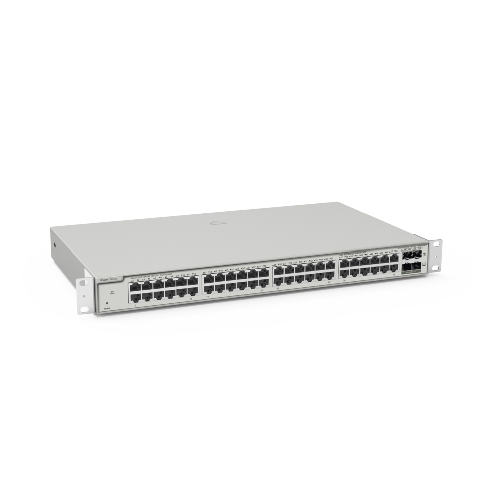 Switch Administrable Capa 3 con 48 puertos Gigabit + 4 SFP+ para fibra 10Gb, gestión gratuita desde la nube