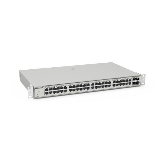 Switch Administrable Capa 3 con 48 puertos Gigabit + 4 SFP+ para fibra 10Gb, gestión gratuita desde la nube