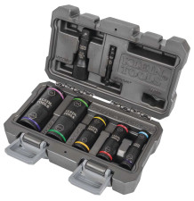 Juego de Dados de Impacto de 7 piezas, Medidas: 3/8 x 7/16'', 1/2 x 9/16'', 5/8 x 11/16'', 3/4 x 13/16'', y 7/8 x 15/16''