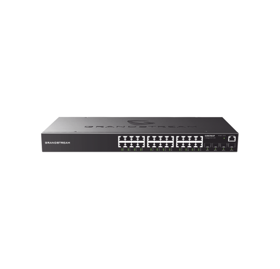 Switch Gigabit Administrable / 24 puertos 10/100/1000 Mbps + 4 Puertos SFP Uplink / Compatible con GWN Cloud.