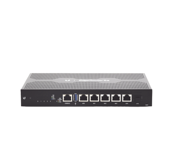 EdgeRouter 6 PoE pasivo 24 V, con 5 puertos 10/100/1000 Mbps + 1 puerto SFP, con funciones avanzadas de ruteo