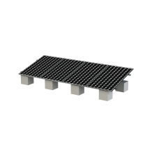 Kit Montaje para 4 Módulos de 30-35 mm espesor / Riel No.8 / Vel. de Viento Máx. 136km/h / Ajustable 20° a 45° / 5400mm Longitud