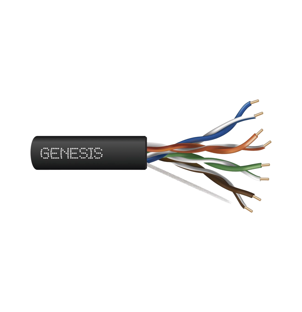 Bobina de Cable UTP Cat6 RISER 305 Metros Negro - Ideal para Redes y CCTV
