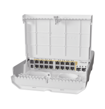 (netPower 16P) Switch administrable Sistema Operativo Dual, 16 puertos c/PoE, 2 puertos 10G SFP+ para Exterior