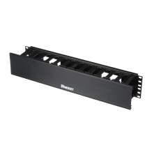 Organizador de Cables Horizontal PatchLink, Sencillo (Solo Frontal), Con Tapa Extendida, Para Rack de 19in, 2UR