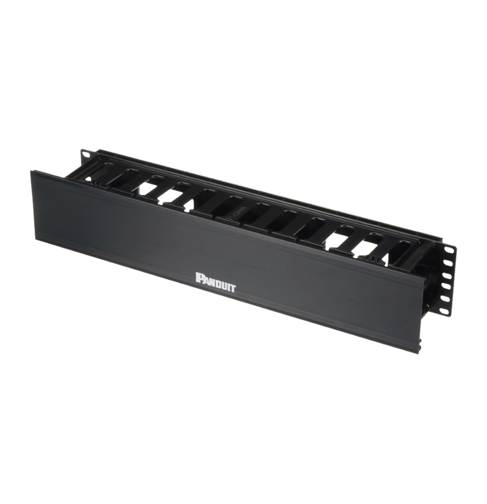 Organizador de Cables Horizontal PatchLink, Sencillo (Solo Frontal), Con Tapa Extendida, Para Rack de 19in, 2UR