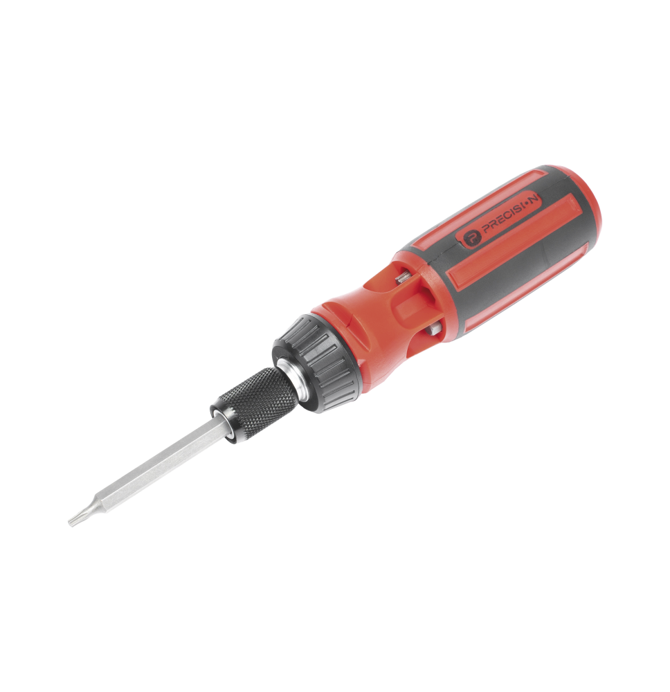 Desarmador 6 en 1 con Mango de Agarre Plástico (Torx de Seguridad 10 y 20, Hexagonal 5, PH0, PH2, Plana 5)