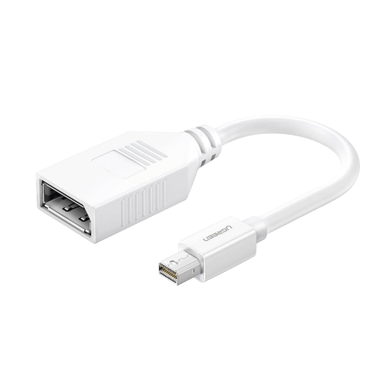 Cable Mini DP Macho a DP Hembra | Thunderbolt 2 | Version DP 1.2 | Soporta 4K*2K | Cable de 15cm | Color Blanco.