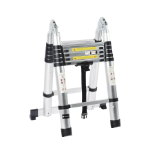 Escalera Telescópica de Aluminio Tipo Tijera de 1.9 + 1.9 Metros de Altura