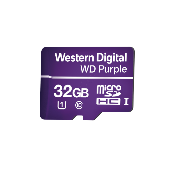 Memoria microSD de 32GB PURPLE, Especializada Para Videovigilancia, 10 VECES MAYOR DURACIóN, 3 AÃ‘OS DE GARANTIA