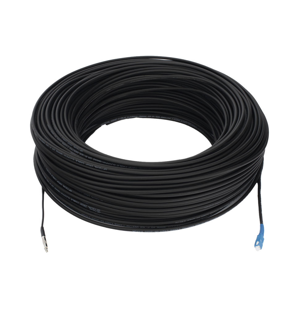 Rollo de Fibra Óptica Drop Redonda G657A2 Monomodo SC/UPC 200 Metros
