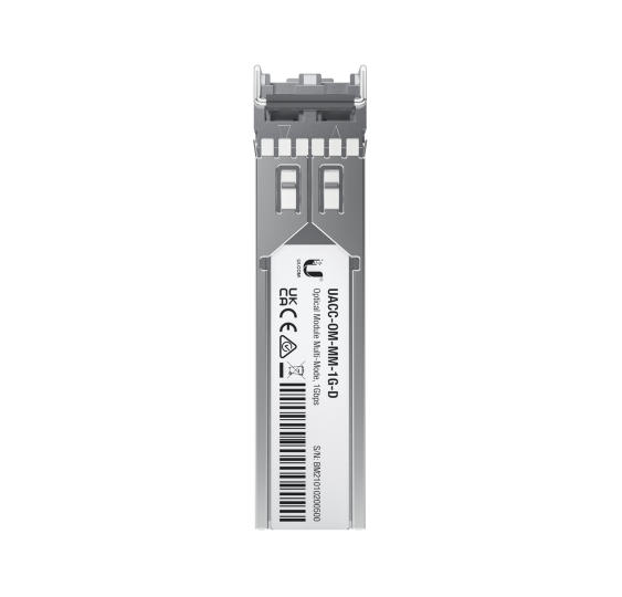 UFiber Módulo SFP, transceptor MiniGibic MultiModo 1.25 Gbps, distancia 550m, conectores LC, paquete de 2 piezas