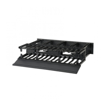 Organizador de Cables Horizontal NetManager de Alta Densidad, Doble (Frontal y Posterior), Para Rack de 19in, 2UR