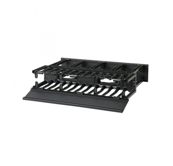 Organizador de Cables Horizontal NetManager de Alta Densidad, Doble (Frontal y Posterior), Para Rack de 19in, 2UR