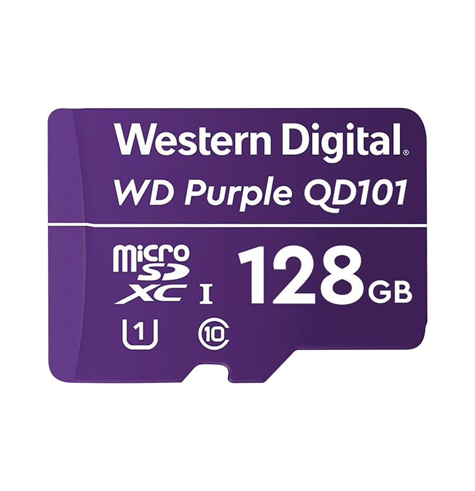 Memoria microSD de 128 GB PURPLE, Especializada Para Videovigilancia, 10 VECES MAYOR DURACIóN, 3 AÃ‘OS DE GARANTIA