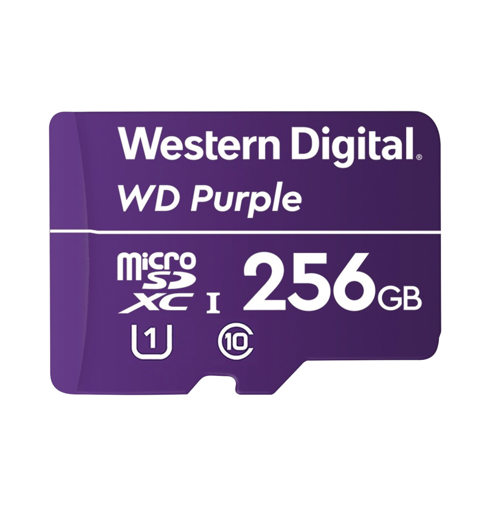 Memoria microSD de 256 GB PURPLE, Especializada Para Videovigilancia, 10 VECES MAYOR DURACIóN, 3 AÃ‘OS DE GARANTIA