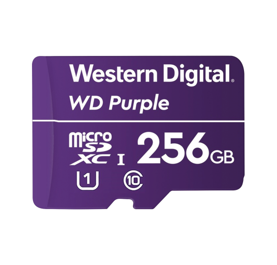 Memoria microSD de 256 GB PURPLE, Especializada Para Videovigilancia, 10 VECES MAYOR DURACIóN, 3 AÃ‘OS DE GARANTIA