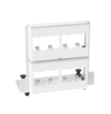 Patch Panel de 8 Puertos Mini-Com, Para Uso con Gabinetes Multipropósito, de Instalación a Presión, Color Blanco