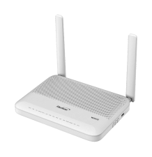 ONU GPON WiFi 6, Doble Banda 2.4/5 GHz , con 4 puertos Gigabit Ethernet + 2 POTS + 1 USB + 1 CATV (RF), conector SC/APC