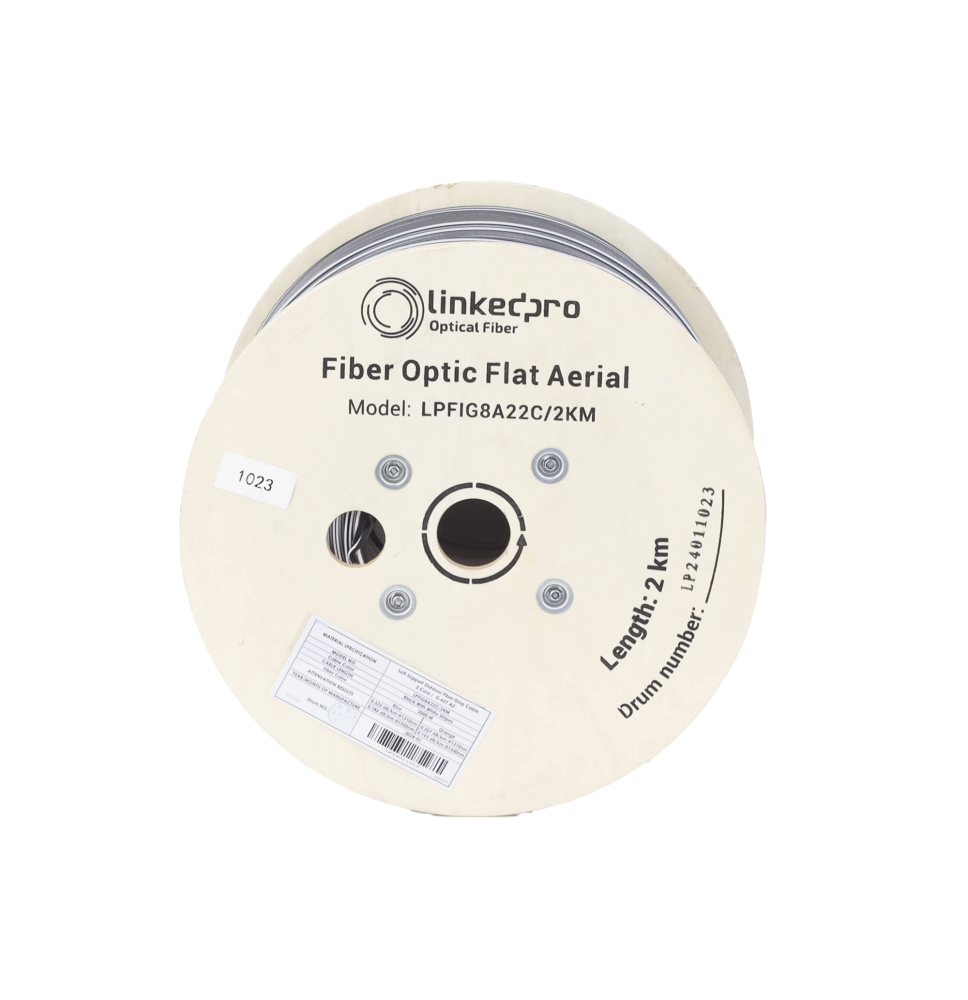 Carrete de Fibra Óptica Aérea Mini Figura 8 G.657A2 - 2 Km