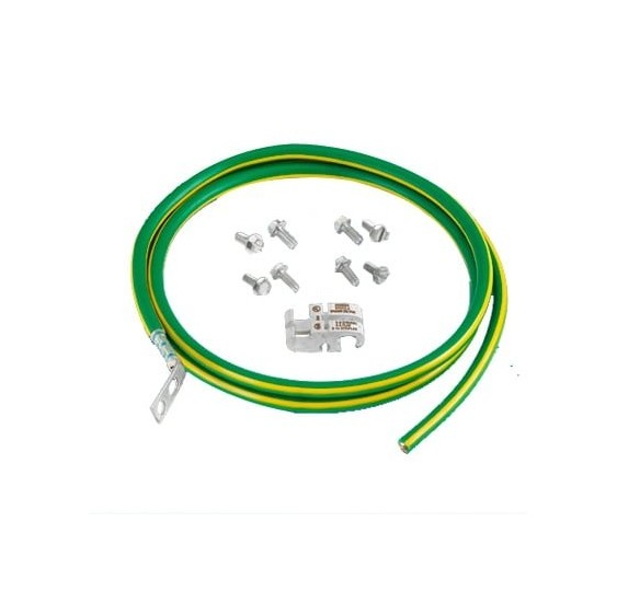 Kit de Jumper para Conexión de Gabinete o Rack de Telecomunicaciones a Barra de Tierra Física, 6 AWG, 1.52 m de Largo