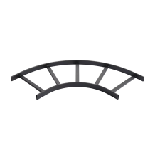 Escalerilla Horizontal 90º de 12 in en Acero Negro - Racks y Gabinetes