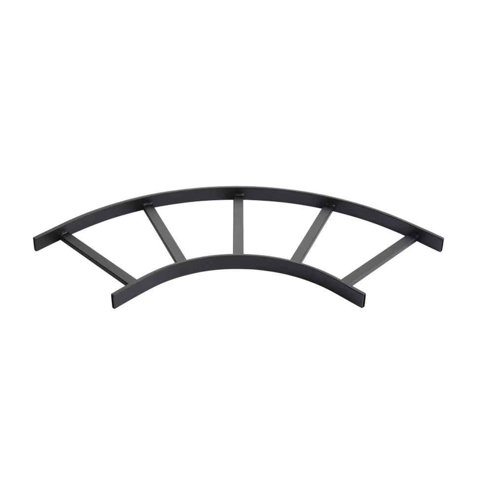 Escalerilla Horizontal 90º de 12 in en Acero Negro - Racks y Gabinetes