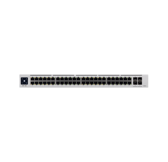 UniFi Switch USW-Pro-48-POE Gen2, Capa 3 de 48 puertos PoE 802.3at/bt + 4 puertos 1/10G SFP+, 600W, pantalla informativa