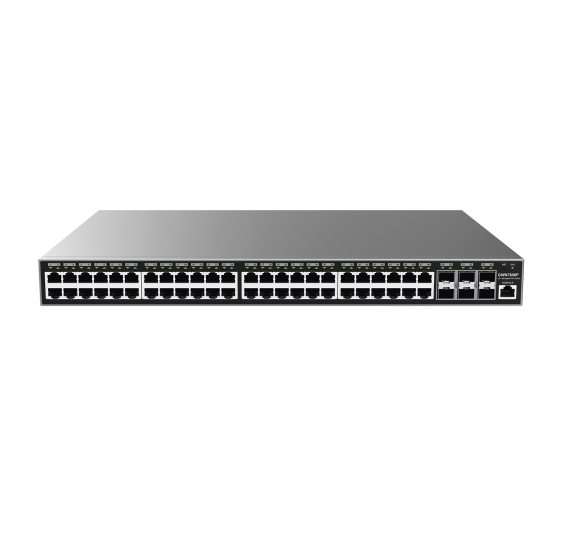 Switch Gigabit PoE+ Administrable / 48 puertos 10/100/1000 Mbps + 6 Puertos SFP+ / Hasta 400W / Compatible con GWN Cloud.