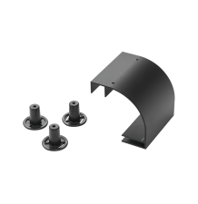 Accesorio de Bajada de Cable de Aluminio 12 in Negro - Ideal para Escalerillas