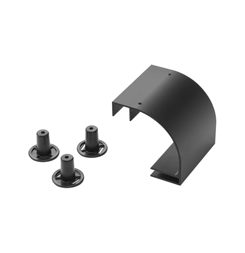 Accesorio de Bajada de Cable de Aluminio 12 in Negro - Ideal para Escalerillas