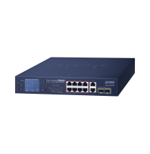 Switch No Administrable 8 Puertos Gigabit con Modo Extend PoE a 250 mts, 2 puertos Uplink 10/100/1000 Mbps, 2 Puertos SFP