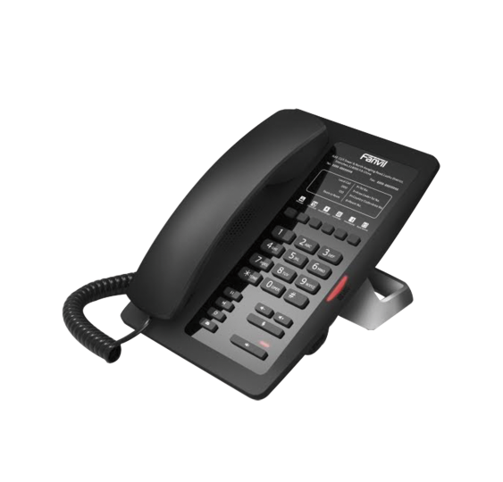 TelÃ©fono IP para Hotelería, profesional con 6 teclas programables para servicio rápido (Hotline), plantilla personalizable con 