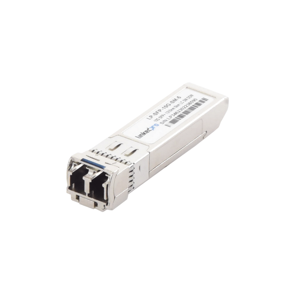 Transceptor óptico SFP+ (Mini-Gbic) / Monomodo 1310 nm / 10 Gbps / 10GBASE / Conectores LC/UPC Dúplex / DDM / Hasta 5 km