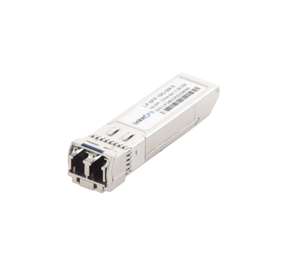 Transceptor óptico SFP+ (Mini-Gbic) / Monomodo 1310 nm / 10 Gbps / 10GBASE / Conectores LC/UPC Dúplex / DDM / Hasta 5 km