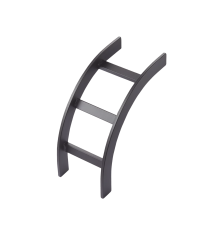 Escalerilla Curva Vertical Interior de 12 in - Negro | Racks y Gabinetes