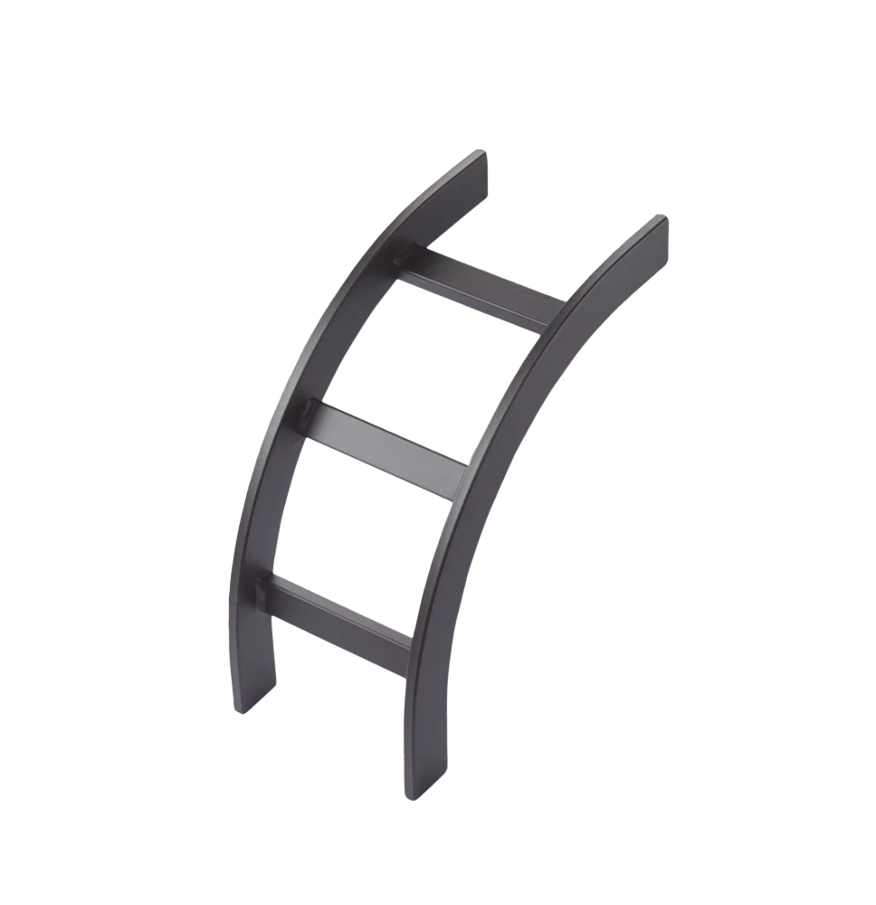 Escalerilla Curva Vertical Interior de 12 in - Negro | Racks y Gabinetes