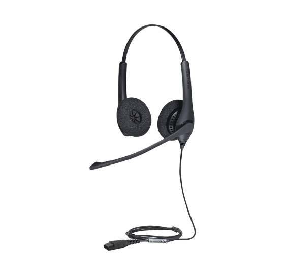 Jabra Biz 1500 Duo, auricular profesional con cancelación de ruido, ideal para contact center con conexión QD (1519-0157)